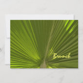 Tropische Palm Post Huwelijks Brunch Kaart (Voorkant)