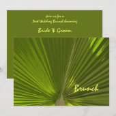 Tropische Palm Post Huwelijks Brunch Kaart (Voorkant / Achterkant)