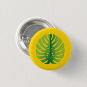 Tropische palm ronde button 3,2 cm (Voorkant /achterkant)