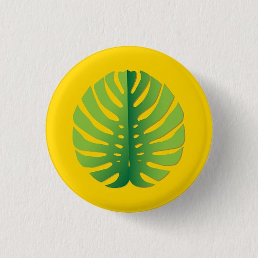 Tropische palm ronde button 3,2 cm (Voorkant)