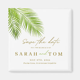 Tropische Palm Save the Date Magneet