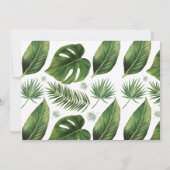 Tropische Palm Save the Date Uitnodiging (Achterkant)