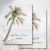 Tropische Palm Scene Ocean Beach Oorbel Display Visitekaartje