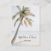 Tropische Palm Scene Ocean Beach Oorbel Display Visitekaartje (Voorkant)