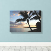 Tropische Palm Sunset Hawaïaanse print (Insitu (Houten vloer))