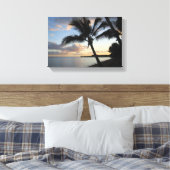 Tropische Palm Sunset Hawaïaanse print (Insitu (Slaapkamer))