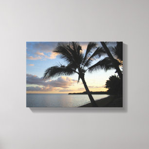 Tropische Palm Sunset Hawaïaanse print