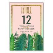 Tropische Palm Tree Banana Leaf Gold Kaart (Voorkant)