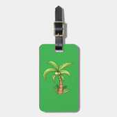 Tropische Palm Tree Beach en Island Vibes Bagagelabel (Voorkant verticaal)
