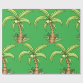 Tropische Palm Tree Beach en Island Vibes Cadeaupapier (Vlak)