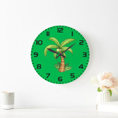 Tropische Palm Tree Beach en Island Vibes Grote Klok