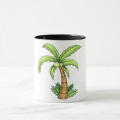 Tropische Palm Tree Beach en Island Vibes Mok (Midden)