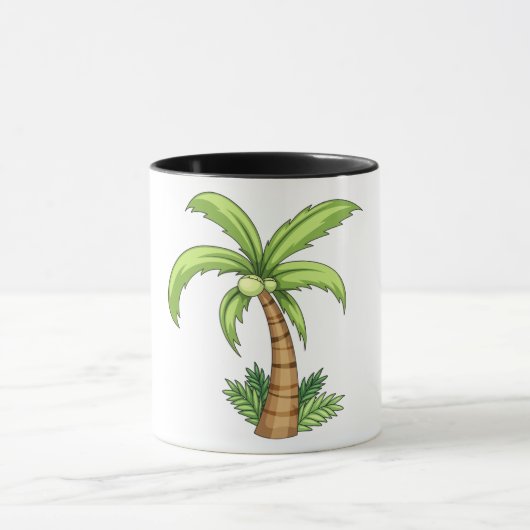 Tropische Palm Tree Beach en Island Vibes Mok (Midden)
