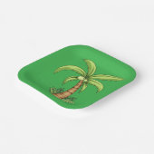 Tropische Palm Tree Beach en Island Vibes Papieren Bordje (Gebogen)