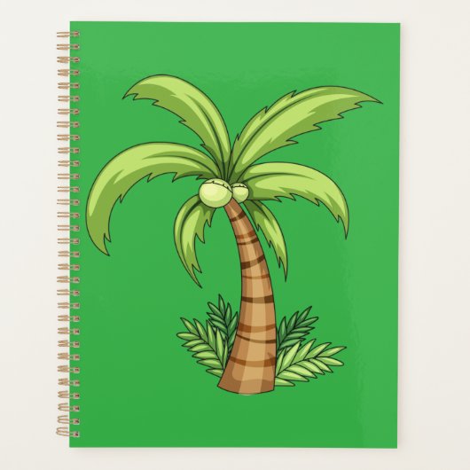 Tropische Palm Tree Beach en Island Vibes Planner (Voorkant)