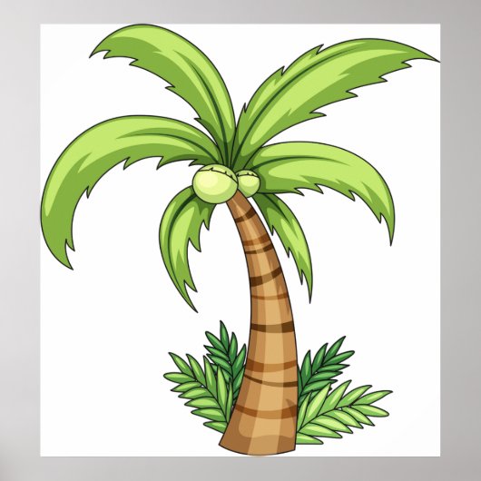 Tropische Palm Tree Beach en Island Vibes Poster (Voorkant)
