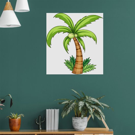 Tropische Palm Tree Beach en Island Vibes Poster