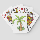 Tropische Palm Tree Beach en Island Vibes Speelkaarten (Achterkant)