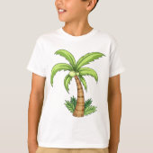 Tropische Palm Tree Beach en Island Vibes T-shirt (Voorkant)