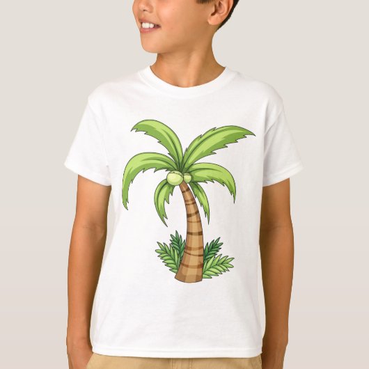 Tropische Palm Tree Beach en Island Vibes T-shirt (Voorkant)