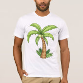Tropische Palm Tree Beach en Island Vibes T-shirt (Voorkant)