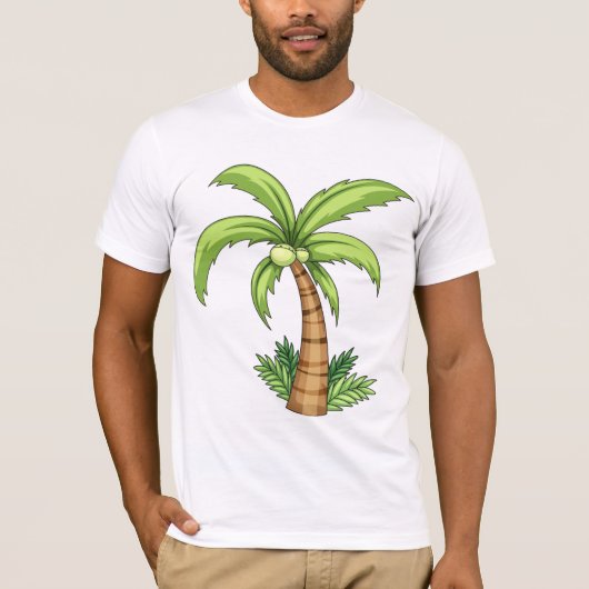 Tropische Palm Tree Beach en Island Vibes T-shirt (Voorkant)
