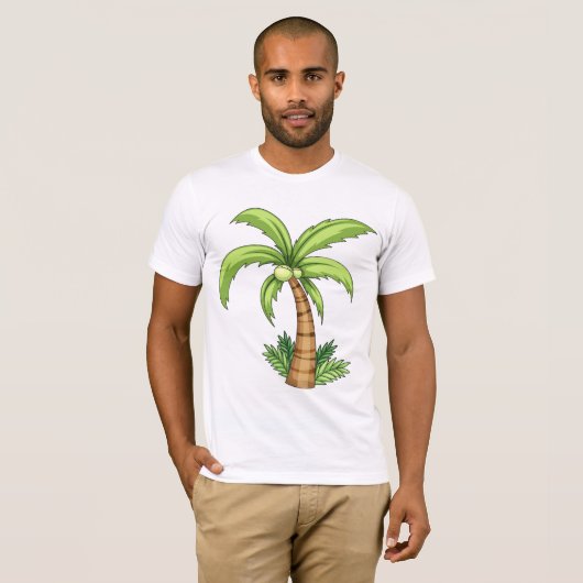 Tropische Palm Tree Beach en Island Vibes T-shirt (Voorkant volledig)