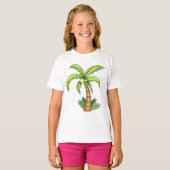 Tropische Palm Tree Beach en Island Vibes T-shirt (Voorkant volledig)