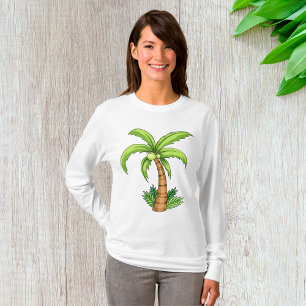 Tropische Palm Tree Beach en Island Vibes T-shirt