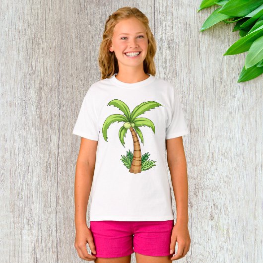 Tropische Palm Tree Beach en Island Vibes T-shirt