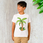 Tropische Palm Tree Beach en Island Vibes T-shirt