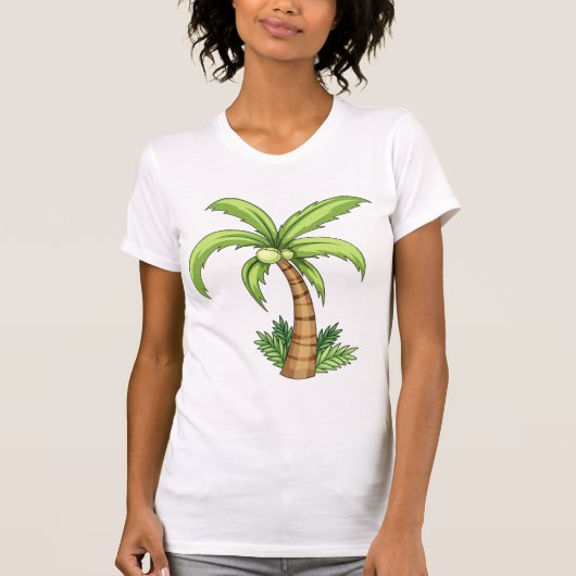Tropische Palm Tree Beach en Island Vibes T-shirt (Voorkant)