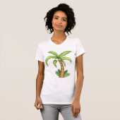 Tropische Palm Tree Beach en Island Vibes T-shirt (Voorkant volledig)