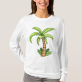 Tropische Palm Tree Beach en Island Vibes T-shirt (Voorkant)
