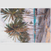 Tropische Palm Tree Beach Scene Decoupage Tissuepapier (Voorkant)