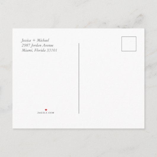 Tropische Palm Tree Beach Sunset Save the Dates Aankondigingskaart (Achterkant)