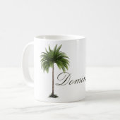 Tropische Palm Tree Chic Persoonlijk Koffiemok (Voorkant links)