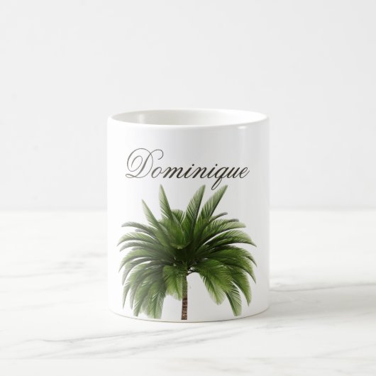 Tropische Palm Tree Chic Persoonlijk Koffiemok (Center)