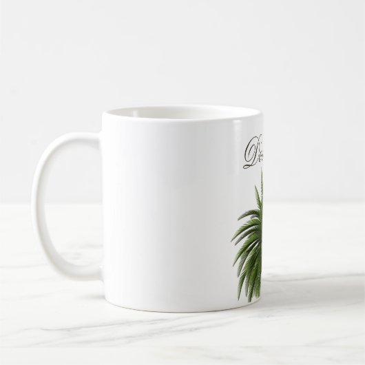 Tropische Palm Tree Chic Persoonlijk Koffiemok (Links)