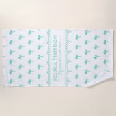 Tropische Palm Tree Custom Beach Handdoek (Voorkant)