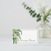 Tropische Palm Tree Green Professional Chic Visitekaartje (Staand voorkant)