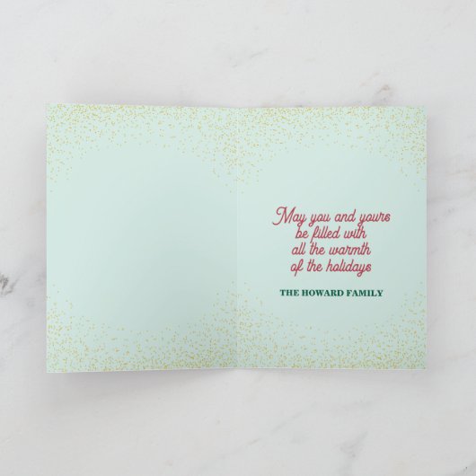 Tropische Palm Tree Kerst Kaart (Binnen)