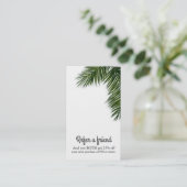 Tropische Palm Tree Leaf Elegant Verwijs een vrien Aanbevelingskaartje (Staand voorkant)
