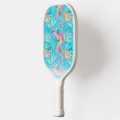 Tropische palm Tree Leaf Pattern Custom Name Phone Pickleball Paddle (Links)