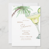 Tropische palm Tree Margarita Vrijgezellenfeest In Kaart (Voorkant)