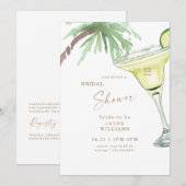 Tropische palm Tree Margarita Vrijgezellenfeest In Kaart (Voorkant / Achterkant)