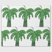 Tropische Palm Tree Silhouette Green Island Beach Cadeaupapier (Vlak)