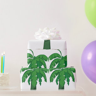 Tropische Palm Tree Silhouette Green Island Beach Cadeaupapier