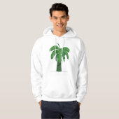 Tropische Palm Tree Silhouette Green Island Beach Hoodie (Voorkant volledig)