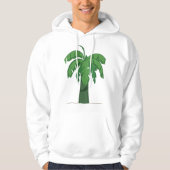 Tropische Palm Tree Silhouette Green Island Beach Hoodie (Voorkant)